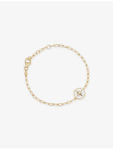 selfridges Astley Clarke Polaris 18ct Yellow Gold Plated Sterling Silver Mother of Pearl Locket Bracelet- Buy online at McGrocer