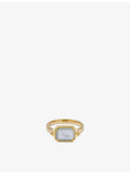 Astley Clarke mother-of-pearl and amazonite spinner ring (British brand)