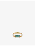 Astley Clarke mother-of-pearl and amazonite spinner ring (British brand)