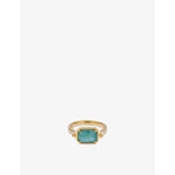 selfridges Astley Clarke Deco 18ct Yellow-Gold Plated Sterling-Silver Mother-Of-Pearl and Amazonite Spinner Ring- Buy online at McGrocer