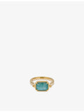 Astley Clarke mother-of-pearl and amazonite spinner ring (British brand)