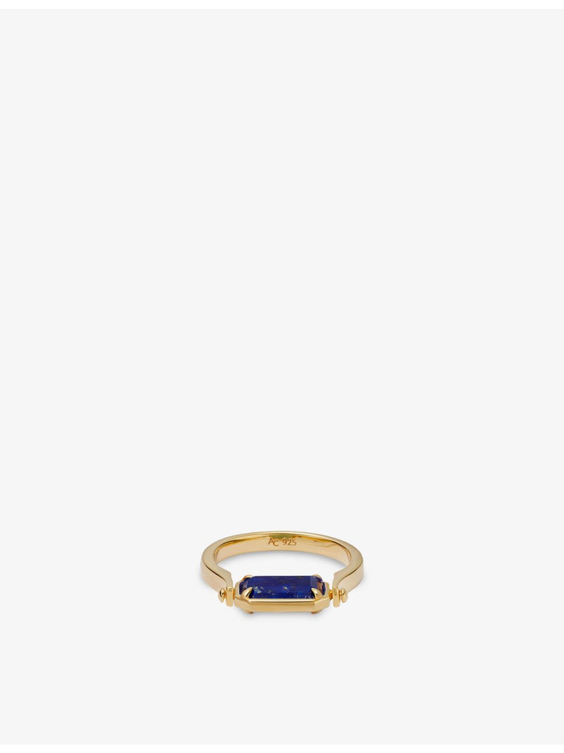 Astley Clarke spinner ring 18ct gold-plated lapis malachite - British product