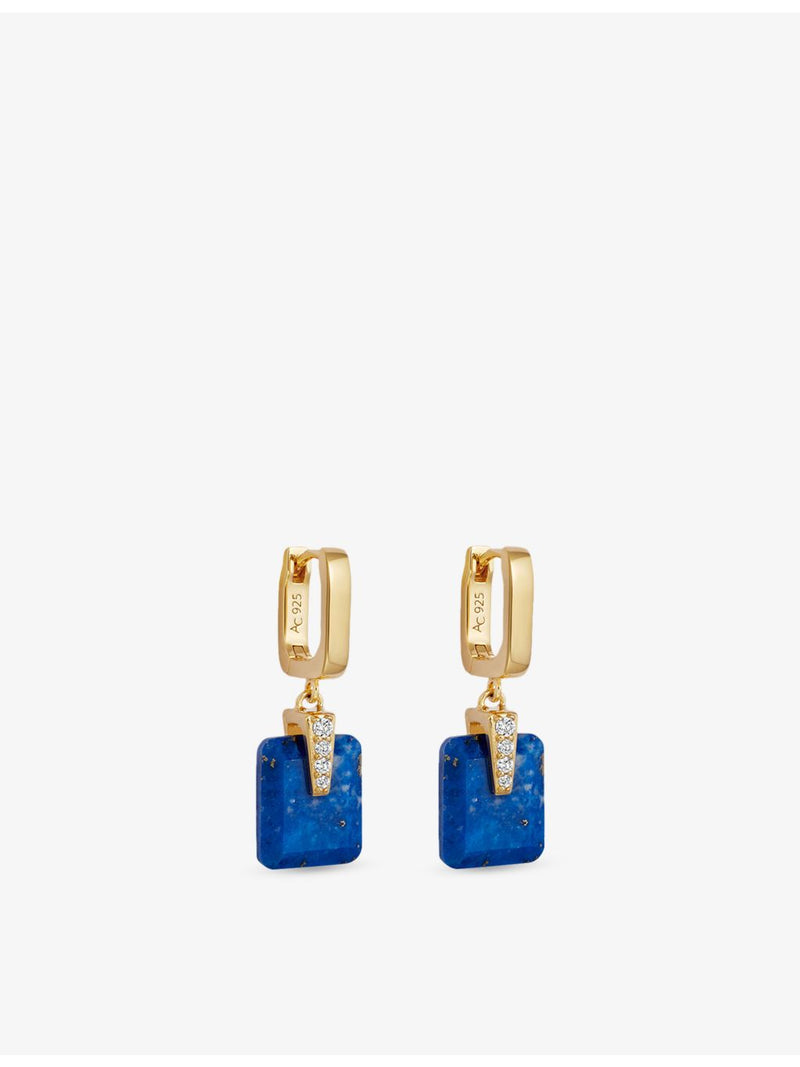 Astley Clarke drop huggies earrings in 18ct yellow gold (British brand)