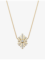 selfridges Astley Clarke Atomic 14ct Yellow Gold and 0.254ct Lab-Grown Diamond Pendant Necklace- Buy online at McGrocer