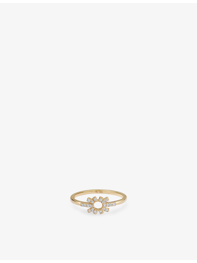 Astley Clarke Mini Nova 14ct gold lab-grown diamond ring, UK version