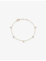 selfridges Astley Clarke 14ct Yellow Gold 0.08ct Lab-Grown Diamond Station Bracelet- Buy online at McGrocer