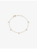 Astley Clarke 14ct yellow gold 0.08ct diamond station bracelet - British product
