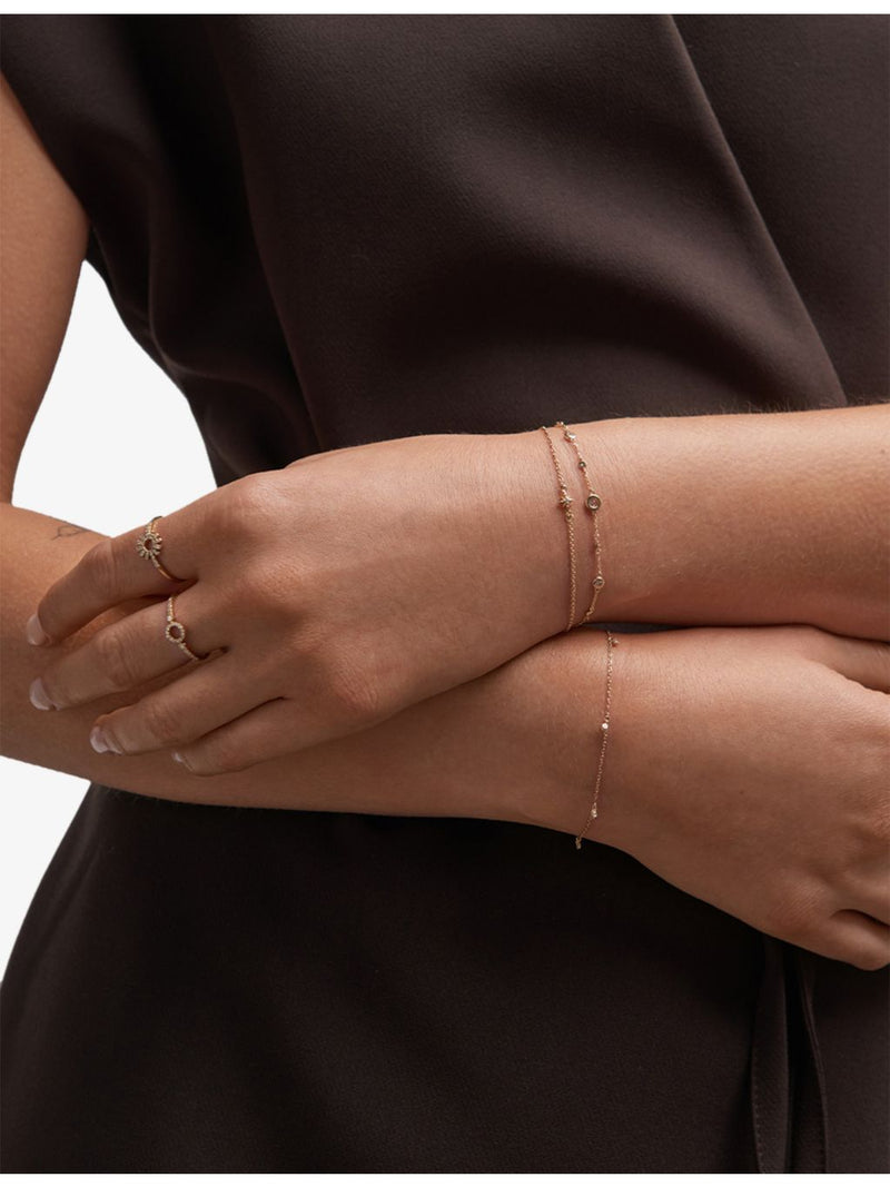 Astley Clarke yellow gold lab-grown diamond bracelet 0.218ct, imported from the UK
