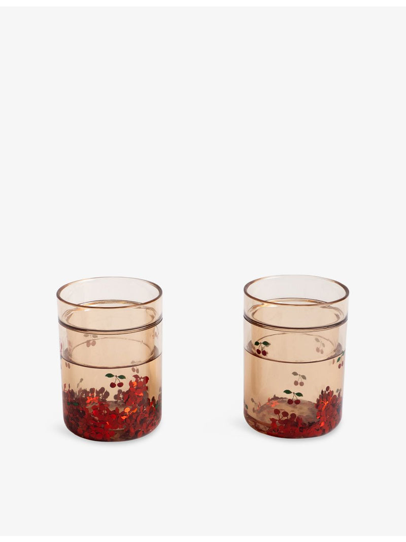 Konges Sløjd cherry glitter-filled cups 180ml pack of two - British product