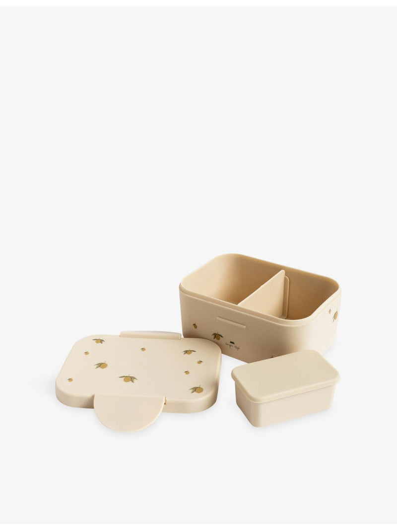 Konges Sløjd lemon-print lunch box with two compartments (British brand)