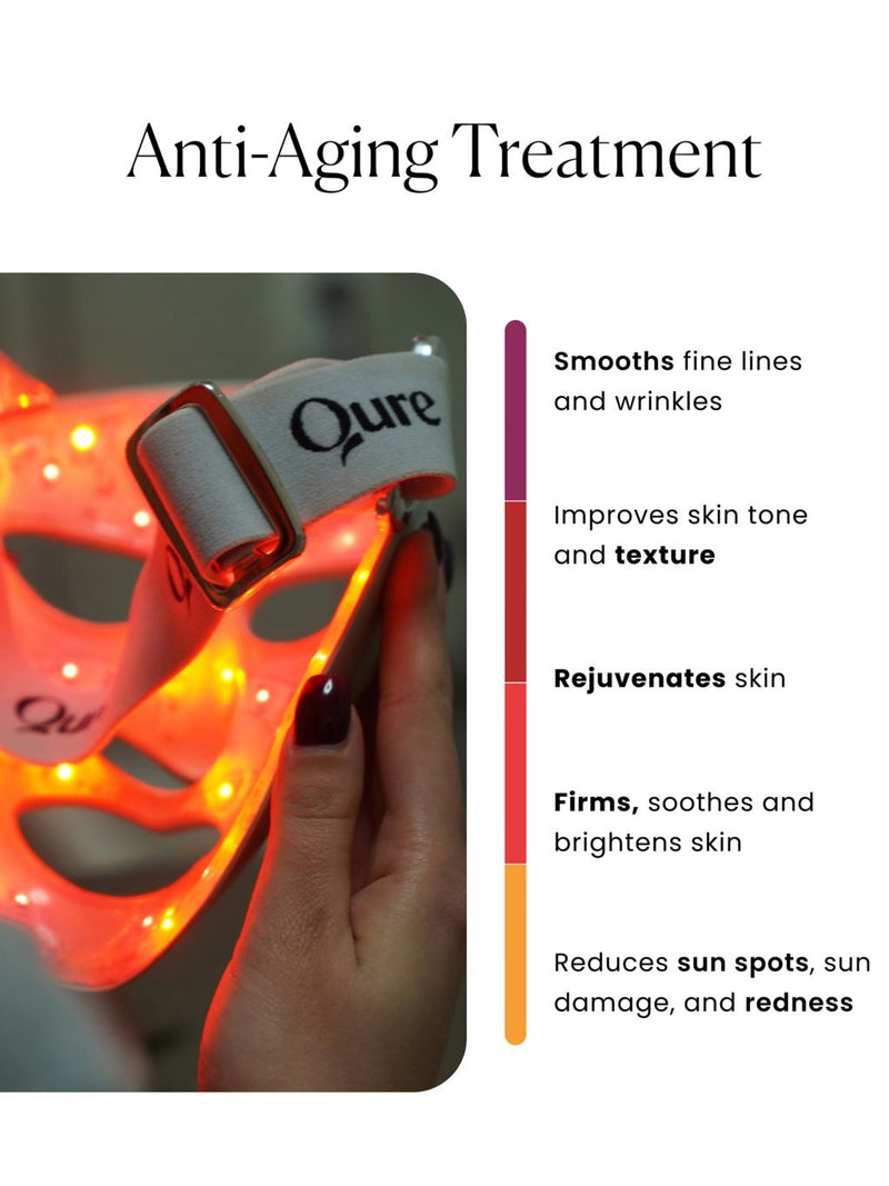 Qure Skincare Q-Rejuvalight Pro light therapy face mask, UK version