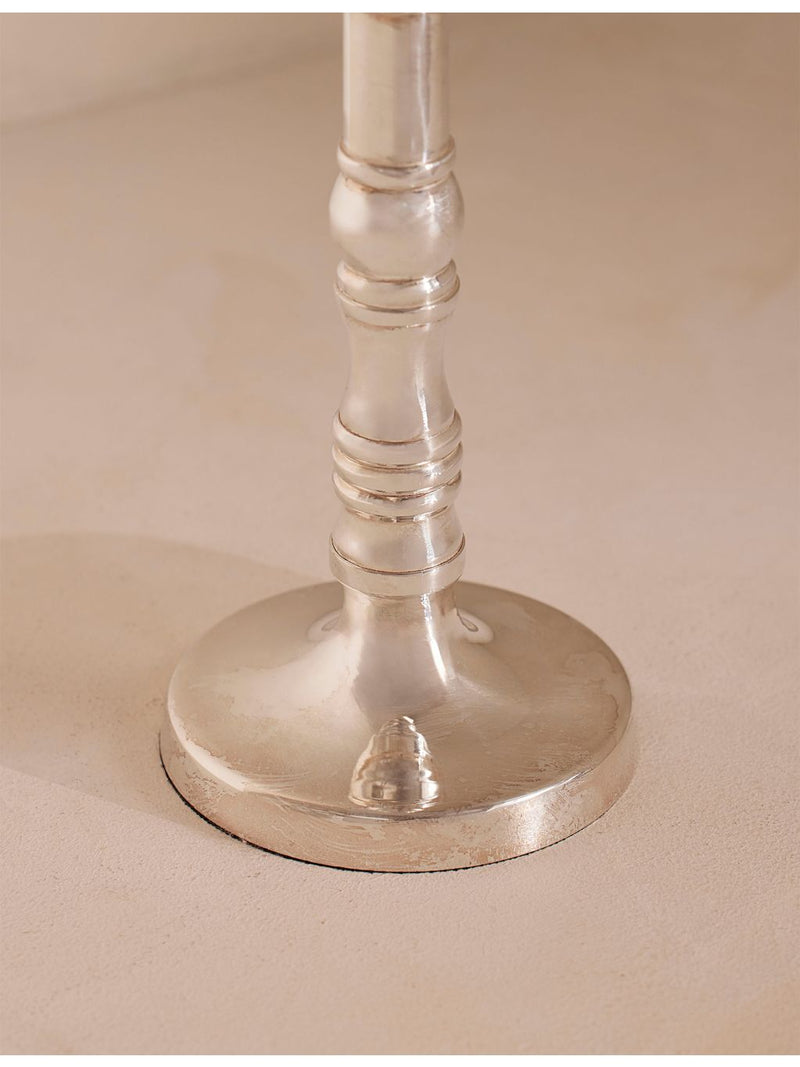 Soho Home Stiden silver-plated brass candleholder, 27cm - British product