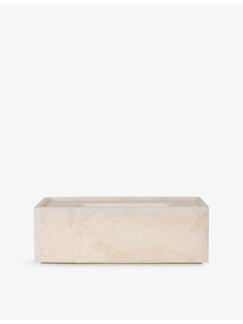 ferm LIVING resin tissue box, pearly resin, 12x7x21.5cm (British brand)
