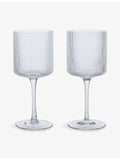 ferm LIVING Ripple white wine glasses set of two - British product