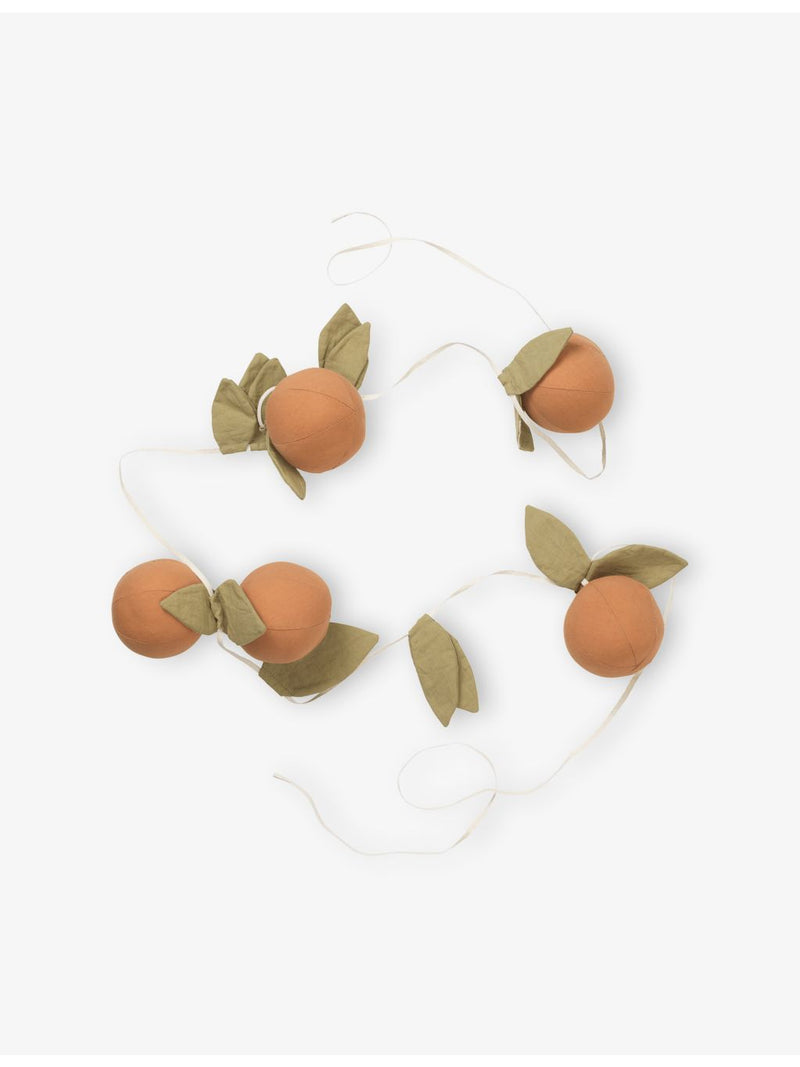 ferm LIVING orange cotton garland 220cm, imported from the UK