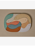 ferm LIVING Shoal Schooling wood puzzle 9 pieces - British product