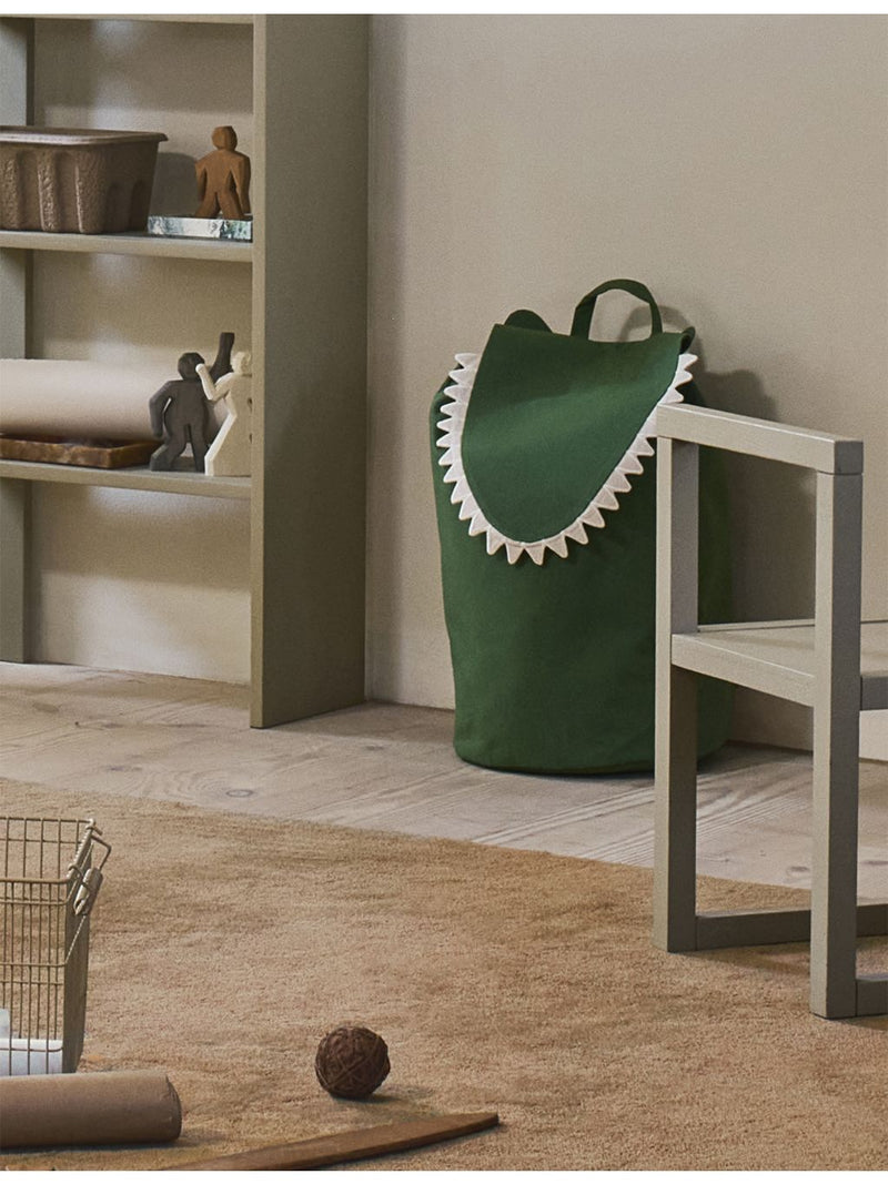ferm LIVING crocodile embroidered cotton storage (British brand)