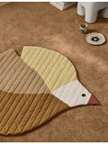 Ferm Living Swift Bird quilted cotton mat 110cm, imported from the UK
