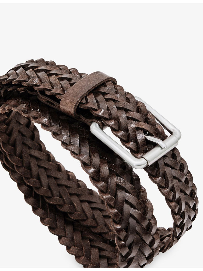 Reiss Carlton woven leather belt 3.5cm width, UK version