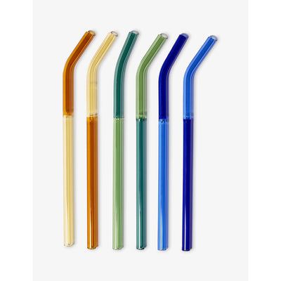 selfridges The Conran Shop Santorini Set of Six Glass Straws- Buy online at McGrocer