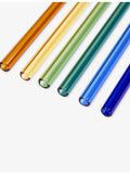 The Conran Shop Santorini set of six glass straws 14cm (British brand)