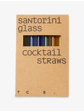The Conran Shop Santorini set of six glass straws 14cm (British brand)