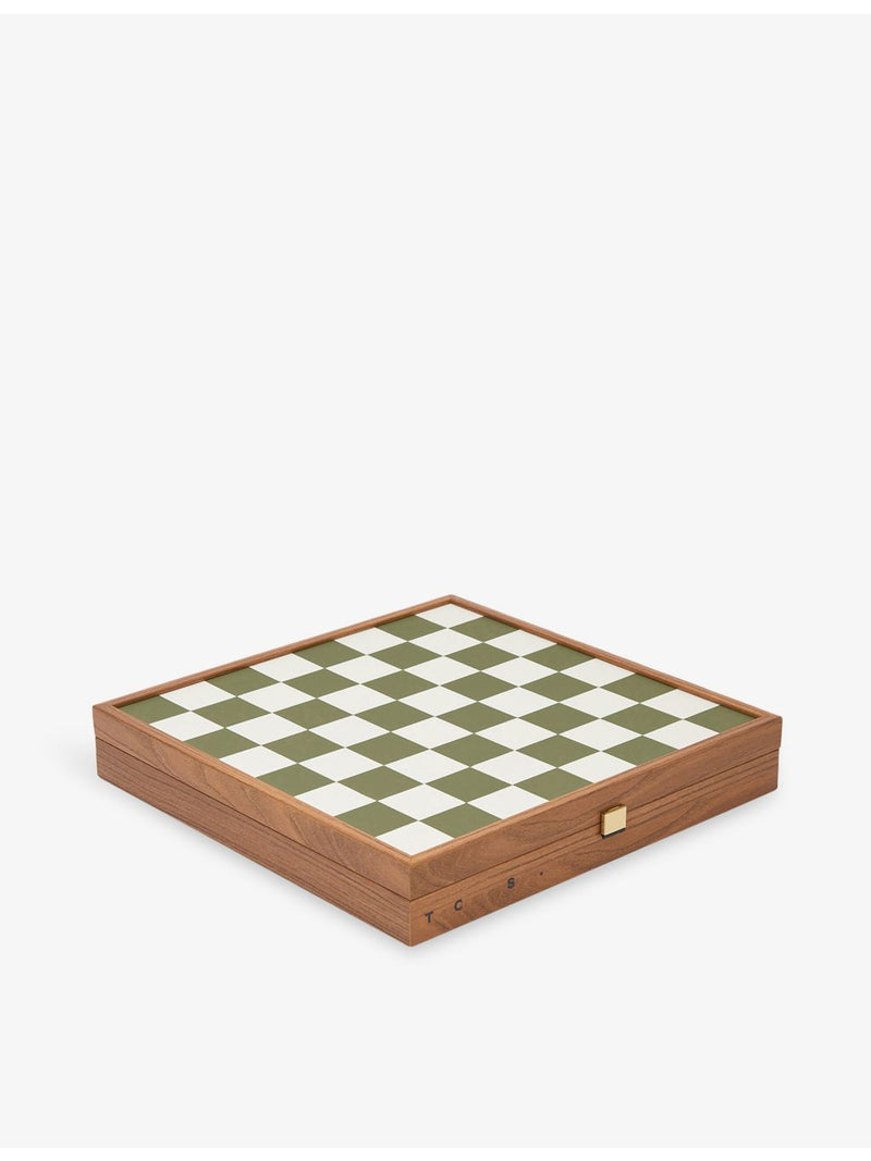 The Conran Shop Milos Olivine wooden chess set 40cm - British product
