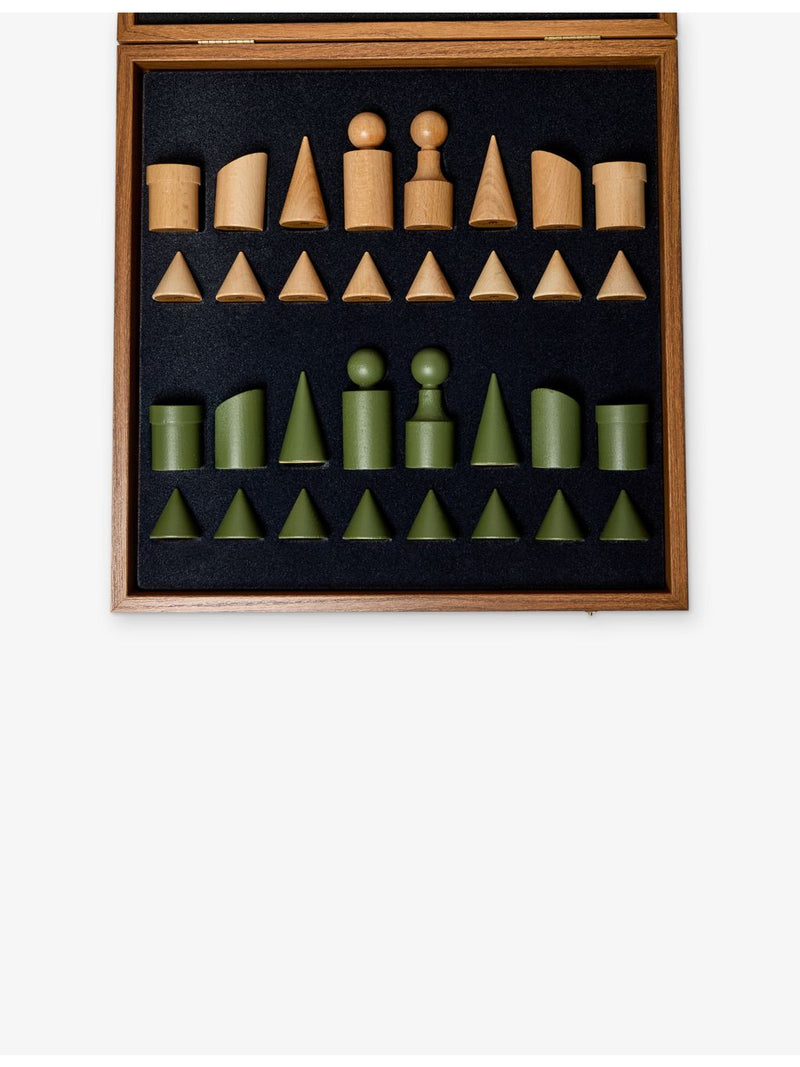 The Conran Shop Milos Olivine wooden chess set 40cm - British product