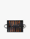 The Conran Shop Tavla backgammon set wood and leather, UK version