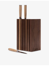 selfridges Woodsea Block Wooden Knife Holder 15.5cm x 12cm- Buy online at McGrocer