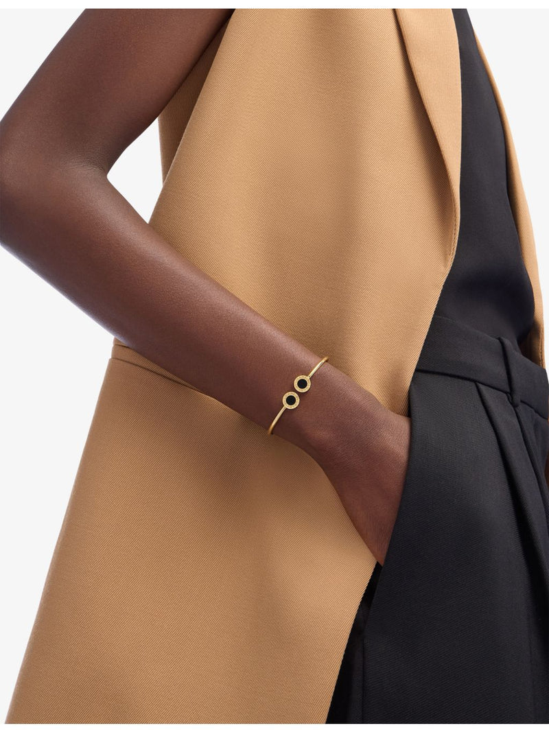 Bvlgari 18ct yellow-gold and onyx bracelet (British brand)