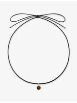 selfridges Monica Vinader Round 18ct Yellow Gold Vermeil Tiger's Eye Pendant Cord Necklace- Buy online at McGrocer