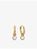 Monica Vinader mini pearl huggie earrings 18ct gold vermeil - British product
