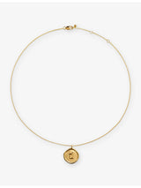 selfridges Monica Vinader Initial D Stamp 18ct Yellow Gold Vermeil Necklace 41-46cm- Buy online at McGrocer