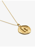Monica Vinader initial H stamp necklace 41-46cm chain (British brand)