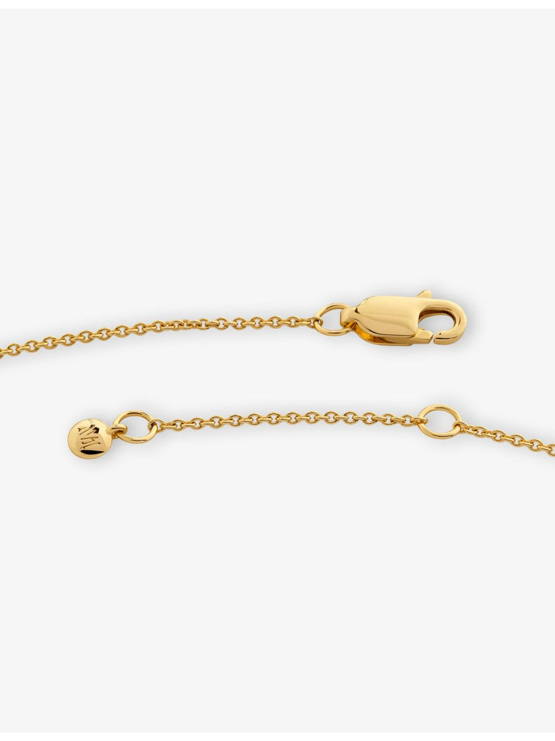 Monica Vinader 18ct gold vermeil initial I necklace, imported from the UK