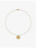 Monica Vinader 18ct gold-vermeil O initial necklace - British product