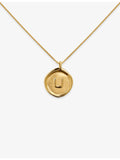 Monica Vinader 18ct yellow gold vermeil initial U necklace, UK version