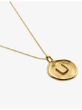 Monica Vinader 18ct yellow gold vermeil initial U necklace, UK version