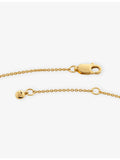 Monica Vinader Initial W necklace in 14ct yellow gold vermeil (British brand)