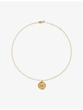 Monica Vinader Initial W necklace in 14ct yellow gold vermeil (British brand)