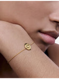 Monica Vinader Initial-O stamp gold-vermeil bracelet, UK version