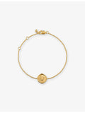 Monica Vinader initial U gold vermeil chain bracelet (British brand)