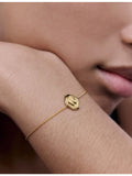 Monica Vinader initial W stamp 18ct gold vermeil bracelet - British product