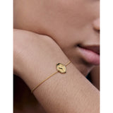 Monica Vinader Y initial gold vermeil bracelet 16-19cm, imported from the UK