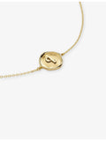 Monica Vinader 14ct gold initial Q bracelet 16-19cm, UK version