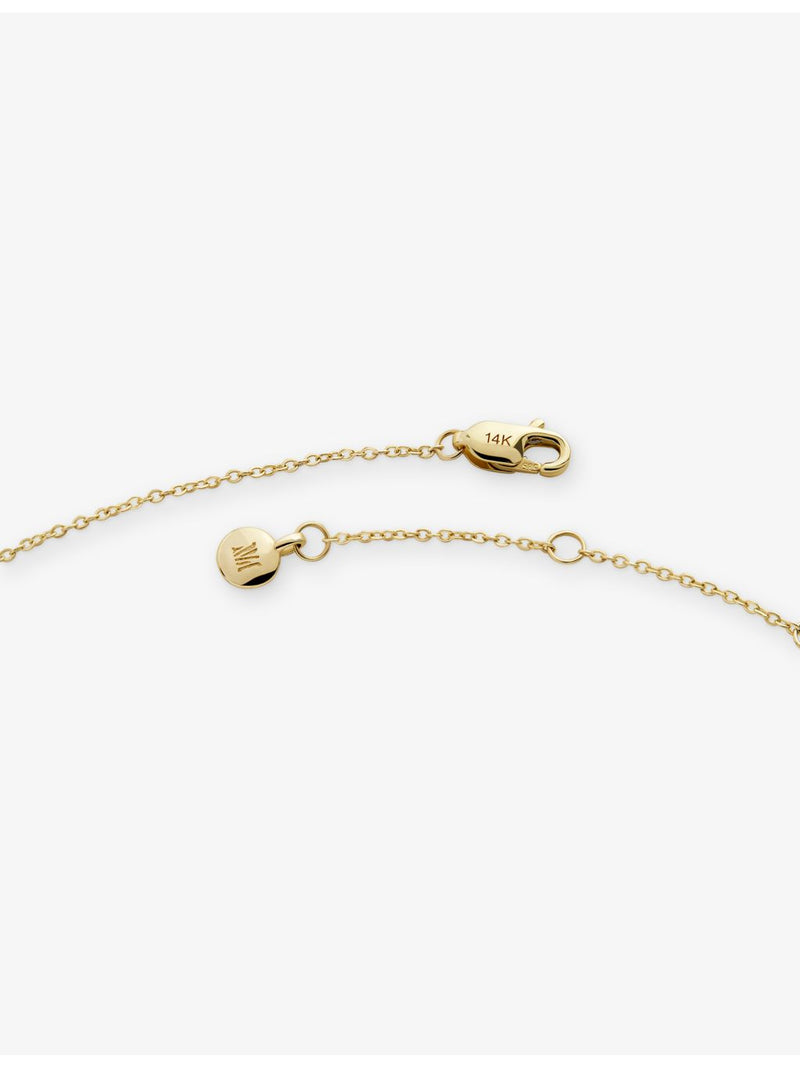 Monica Vinader 14ct gold initial Q bracelet 16-19cm, UK version