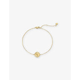 Monica Vinader 14ct gold initial Q bracelet 16-19cm, UK version