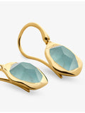 Monica Vinader aquamarine drop earrings 18ct yellow-gold vermeil (British brand)