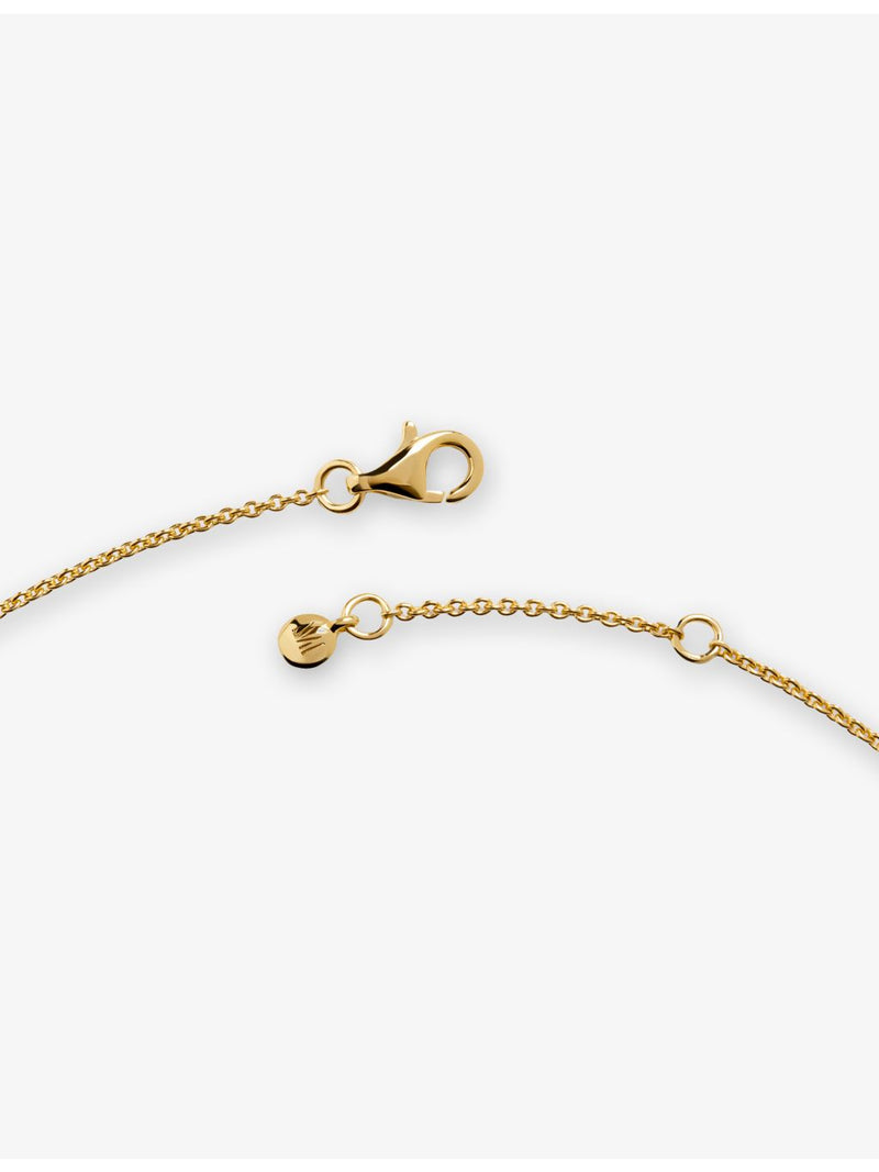 Monica Vinader aquamarine chain bracelet gold vermeil 15-19cm, UK version